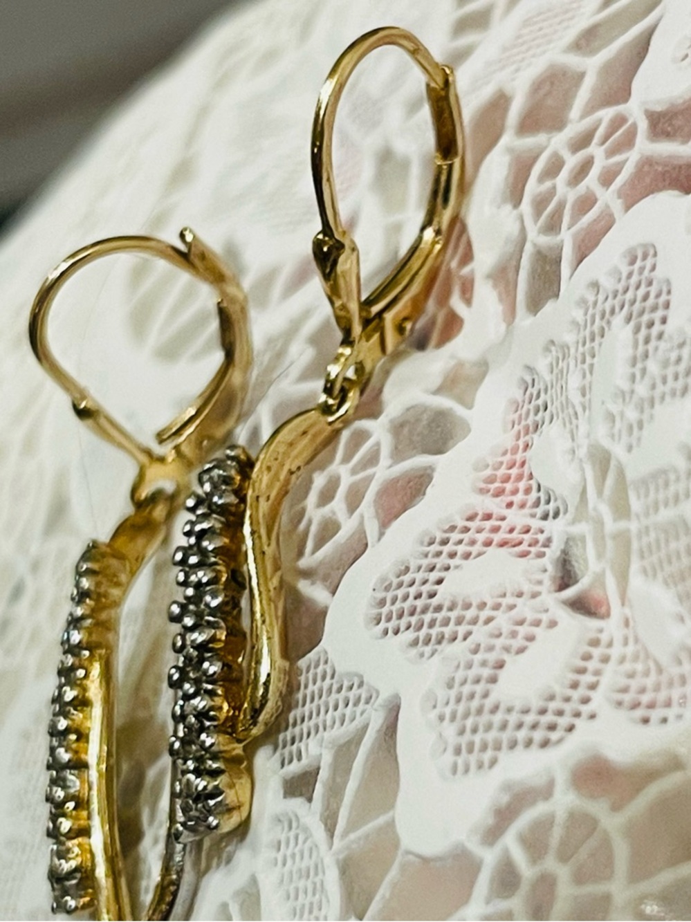 Natural Diamond Earrings 💕❤️